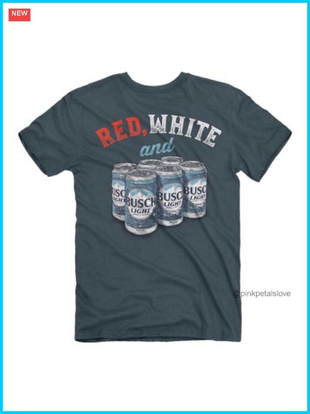 Busch Light Graphic T-Shirt 100% Cotton Unisex Classic Fit Tee
